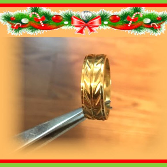THE OLIVE LEAVES GOLD RING SYMBOL OF PEACE & LOVE from NOAH's ARK HIS/ HERS NEW - Picture 3 of 4